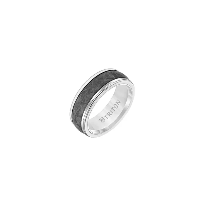 Men’s Tungsten and Meteorite Wedding Band