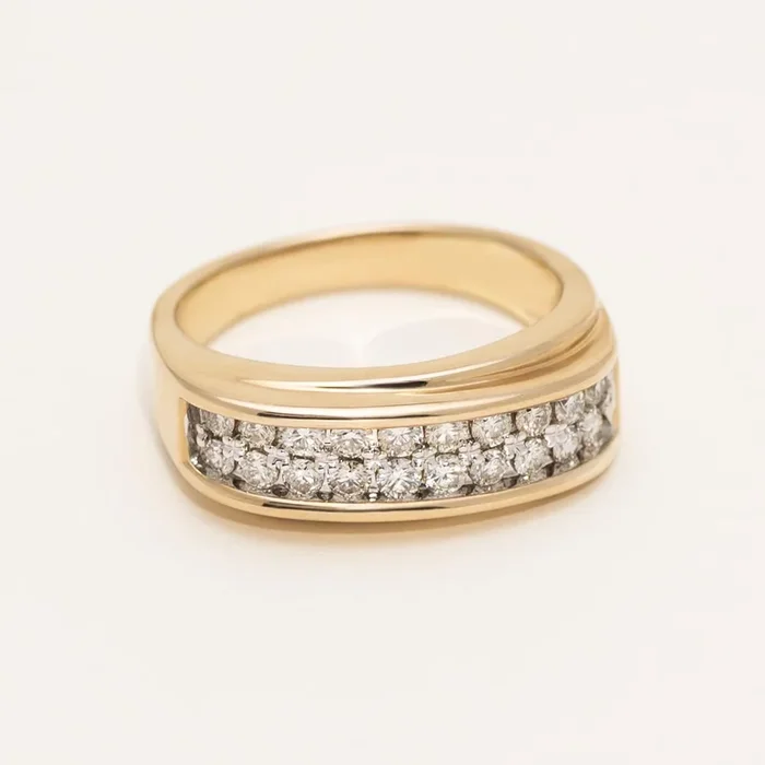Mens Diamond Band in 10kt Yellow Gold (3/4ct tw)
