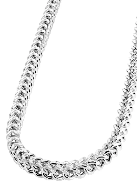 Mens Semi Solid Franco Chain 10K White Gold