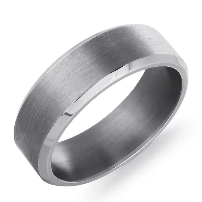 Mens Wedding Band in Tantalum (7mm)