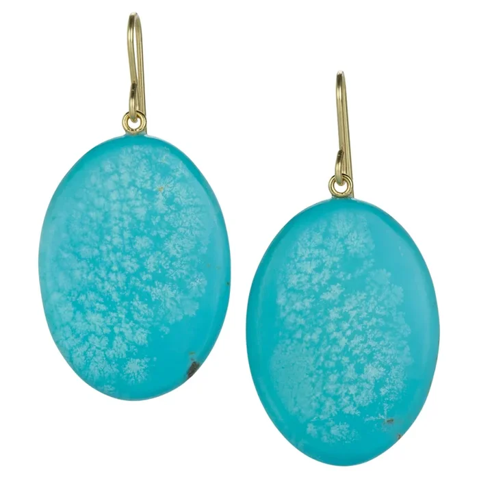Mexican Turquoise Slab Earrings
