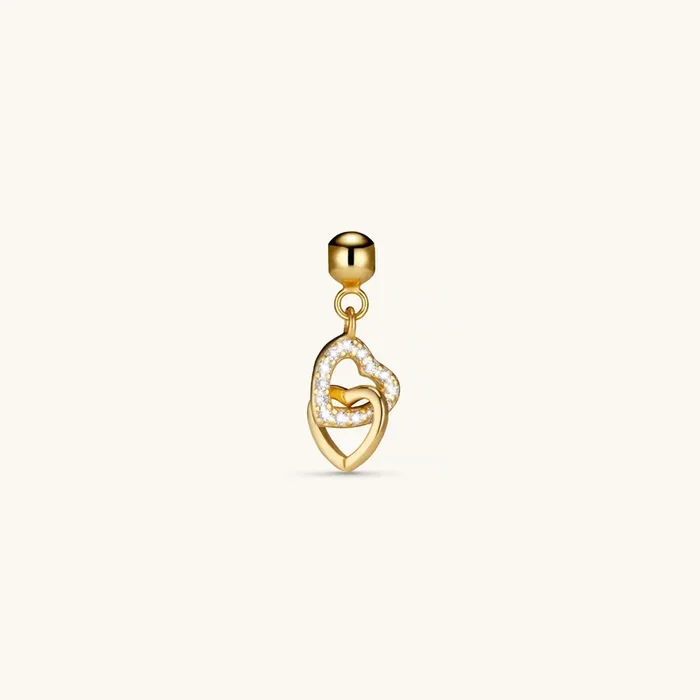 Mi Amor Interlocking Charm Gold
