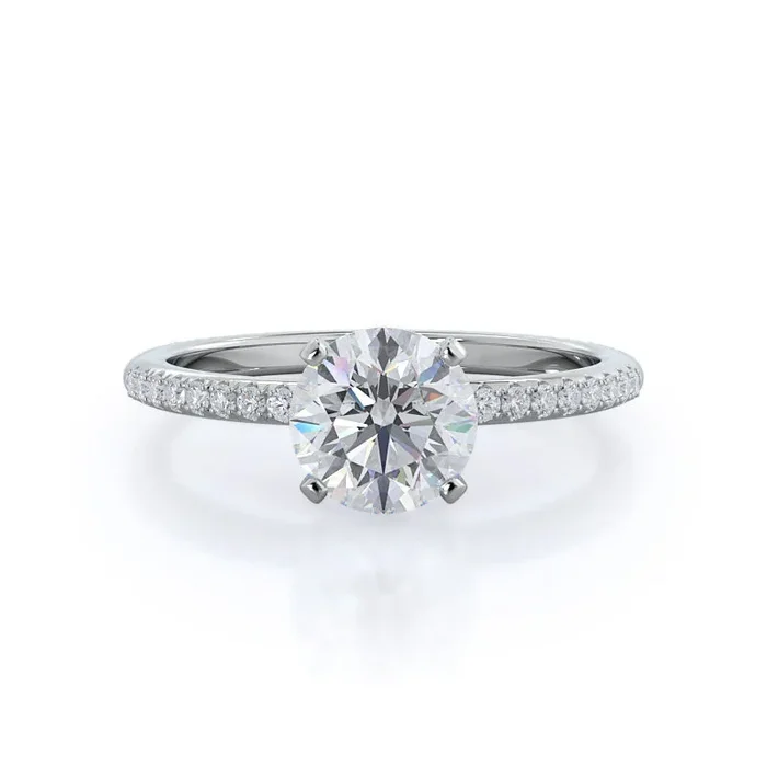 Micro pave Lab Diamond Engagement Ring (1/5 ct. tw.)