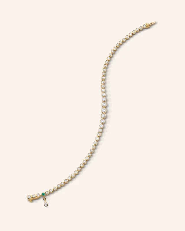 Midi Graduated Round Bezel Set Diamond Tennis Bracelet