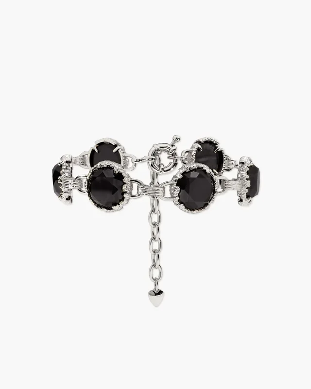 Midnight Quartz Bracelet in Silver