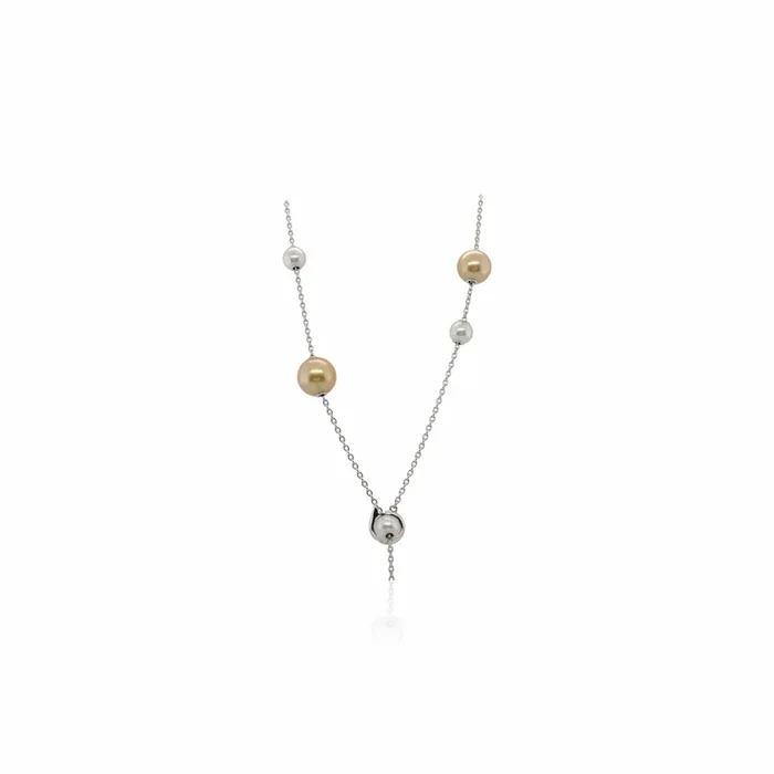 Mikimoto Golden South Sea Pearl and Akoya Pearl Necklace