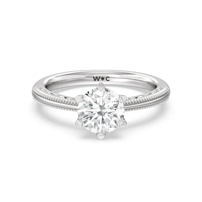 Milgrain Filigree Solitaire Engagement Ring – Home Preview