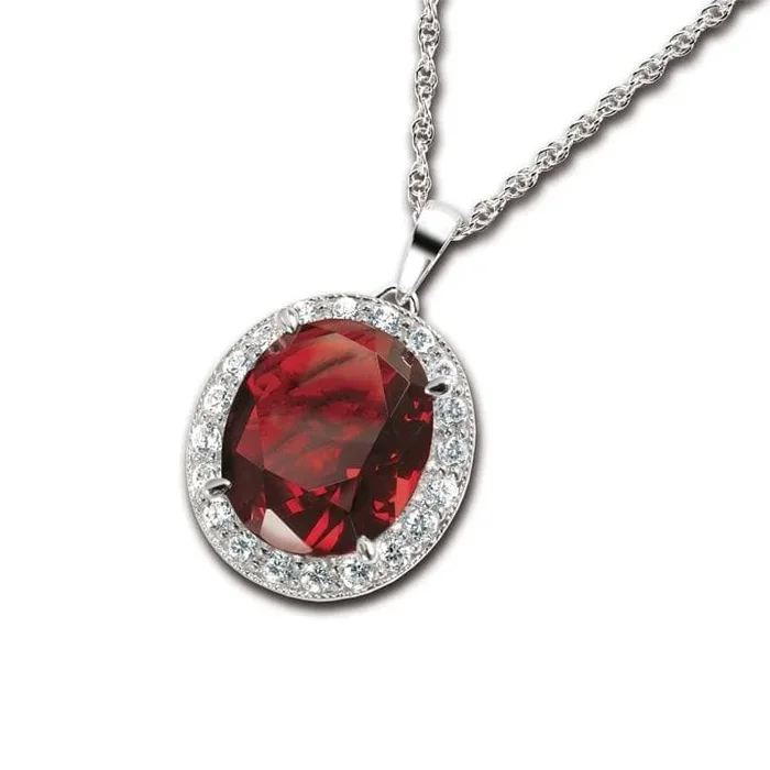 Millionaire Oval Red Pendant
