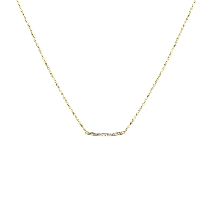Mini Bar Necklace with Diamonds