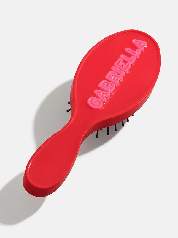 Mini Fine Line Custom Hair Brush – Red/Pink