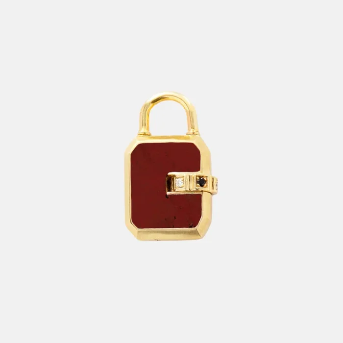 Mini Padlock, Carnelian