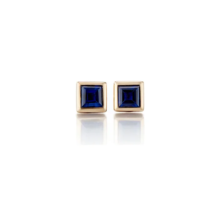 Mini Princess Earrings in Sapphires