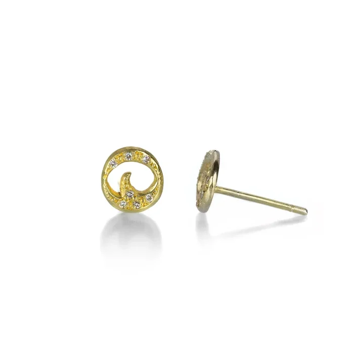 Mini Wave Crest Studs