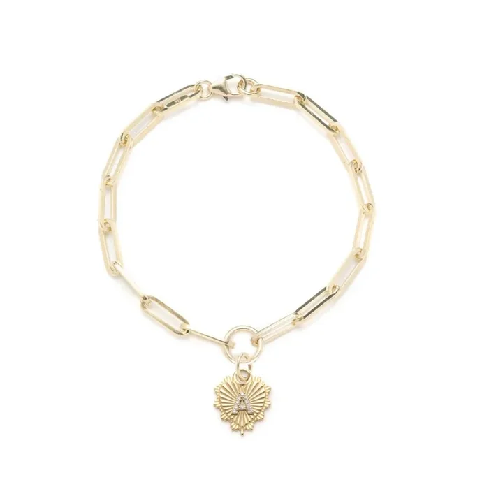 Miniature Heart Pave Symbol – Love: Classic FOB Clip Chain Bracelet