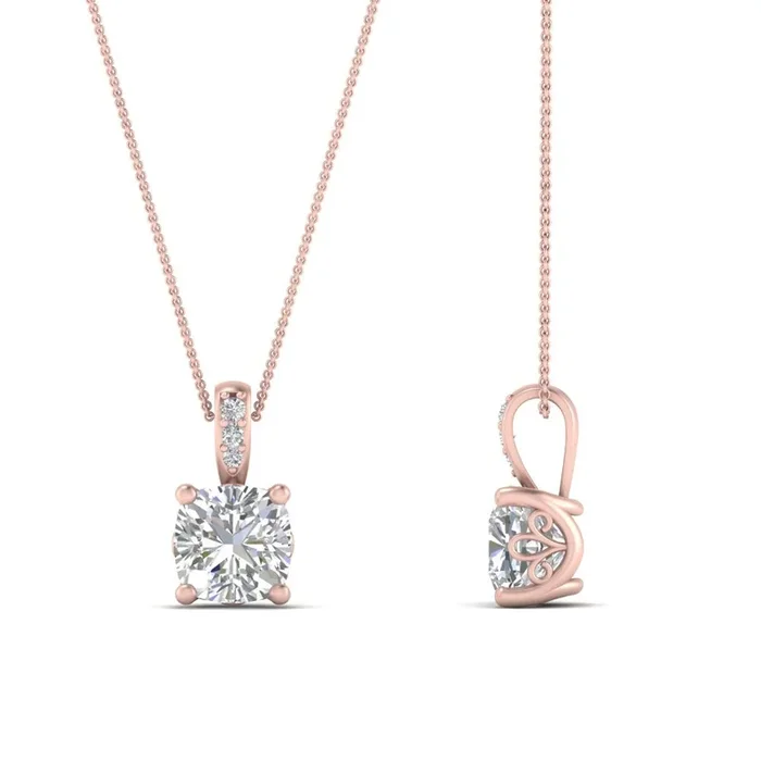 Minimalist Diamond Filigree Pendant