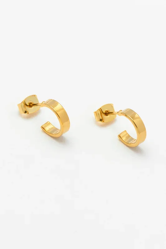 Minimalist Flat Hoop Earrings