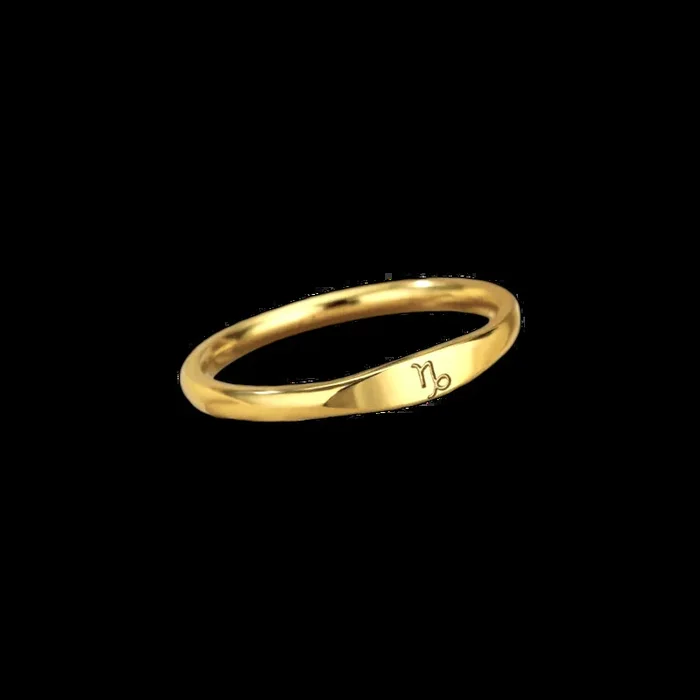 Minimalist Zodiac Stacking Band