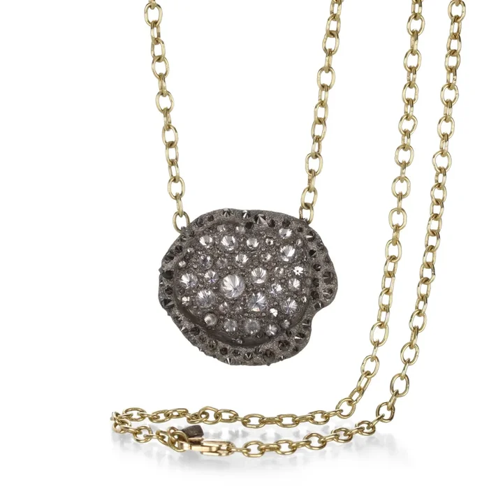 Mixed Metal Crater Pendant
