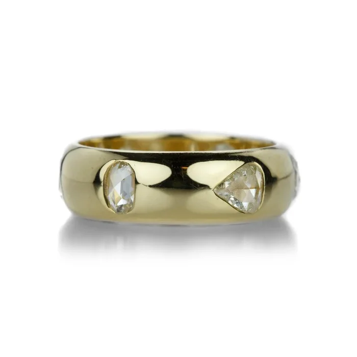 Mixed Shape Rose Cut Diamond Eternity Band