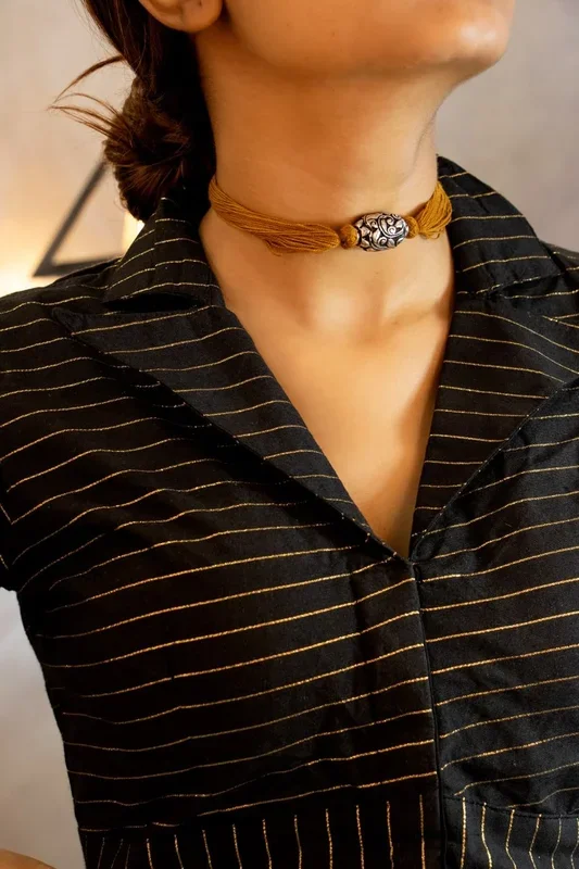 Mizoya Chitai Bead Intricate Dori Necklace