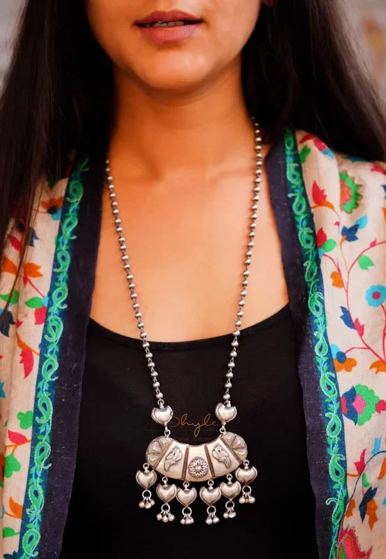 Mizoya Tribal Inspired Parrot Motif Ball Chain Necklace