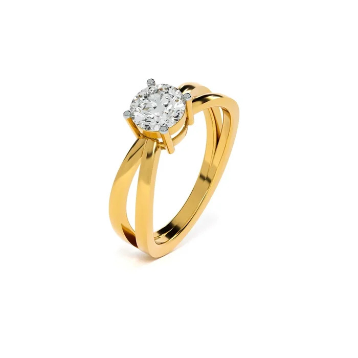 Modern Twist 9KT Gold Lab Grown Diamond Ring