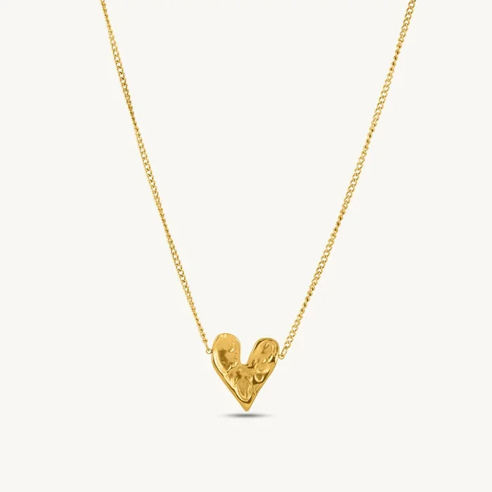Molten Love Sculpted Heart Necklace