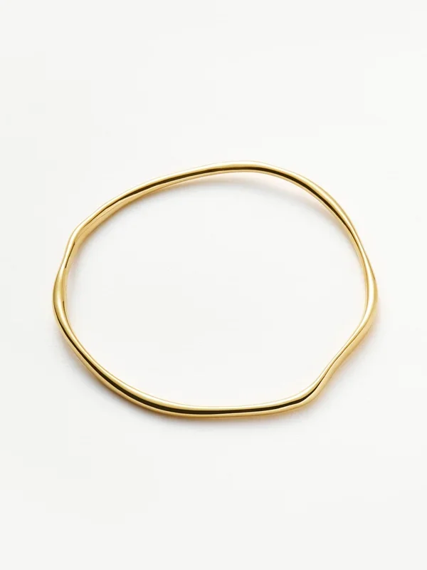 Molten Ripple Bangle | 18k Gold Vermeil