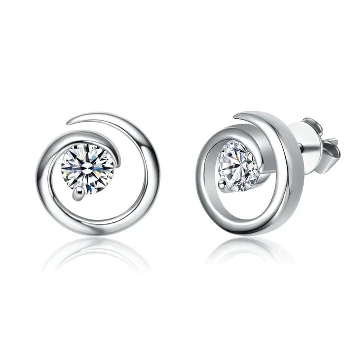 Monique Moissanite Eternity Swirl Earrings