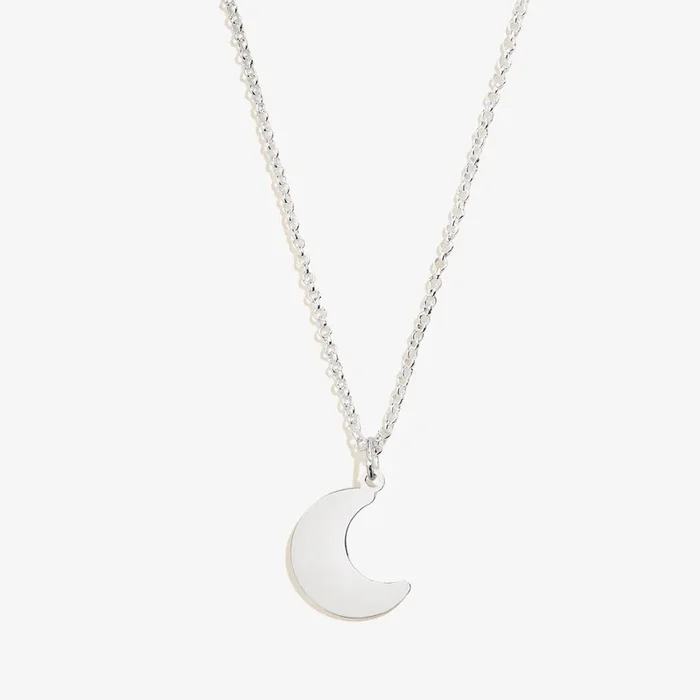 Moon Charm Necklace, 19”
