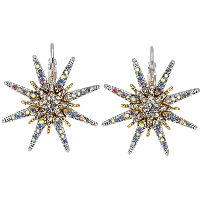 Moondust Starlight Dreamer Leverback Earrings (Sterling Silvertone)