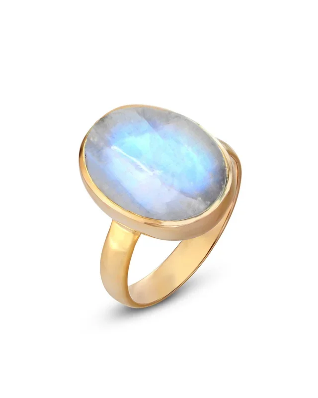 Moonstone Ring Gold Plated