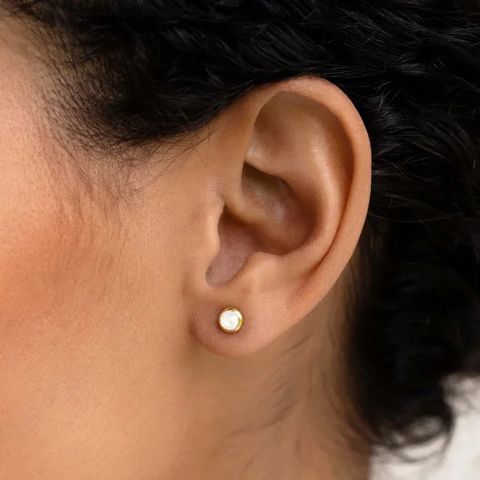 Moonstone Stud Earrings – Karina