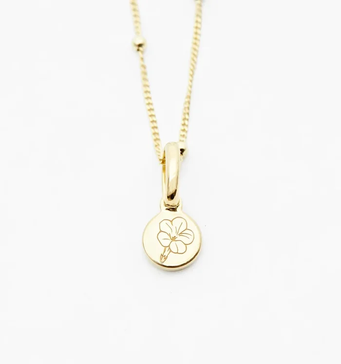 Morning Glory Flower Necklace – September