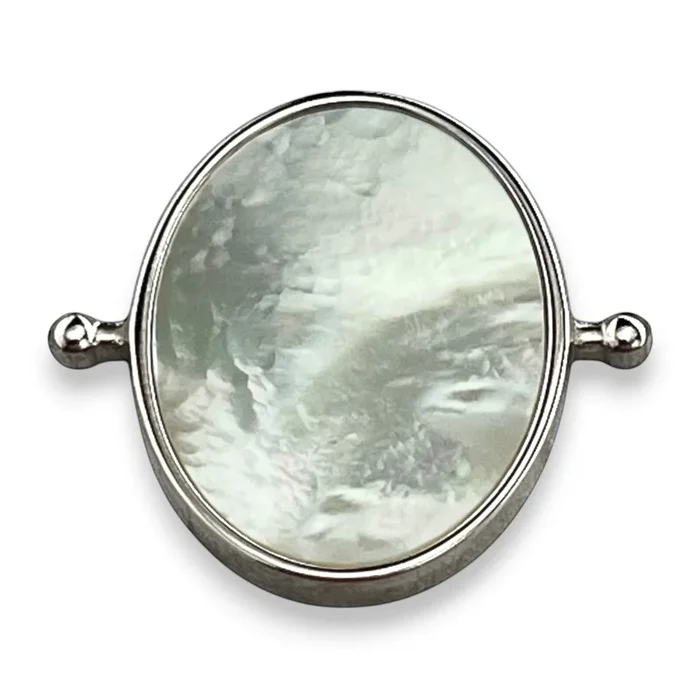 Mother of Pearl Oval Crystal Element