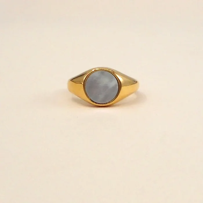 Mother of Pearl Signet Ring