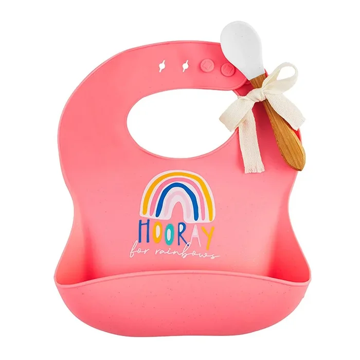 Mud Pie Baby Bib and Spoon