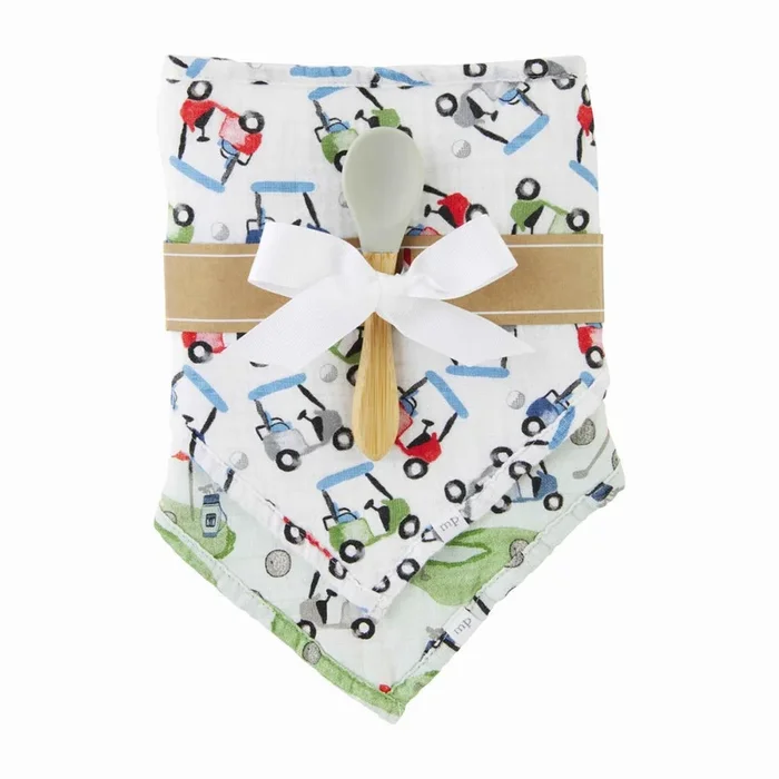 Mud Pie Golf Bib & Spoon Set