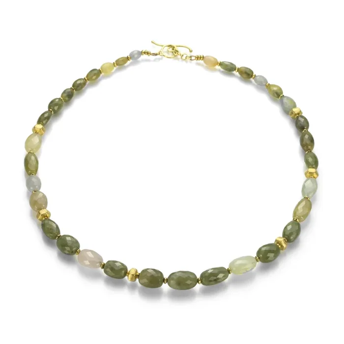 Multi-Color Green Sapphire Necklace