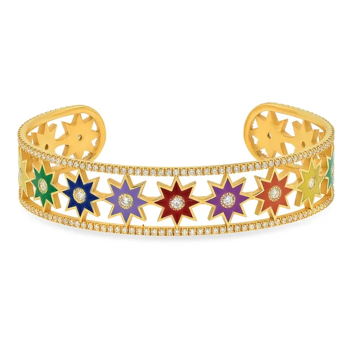 Multi-color Twinkle Star Cuff