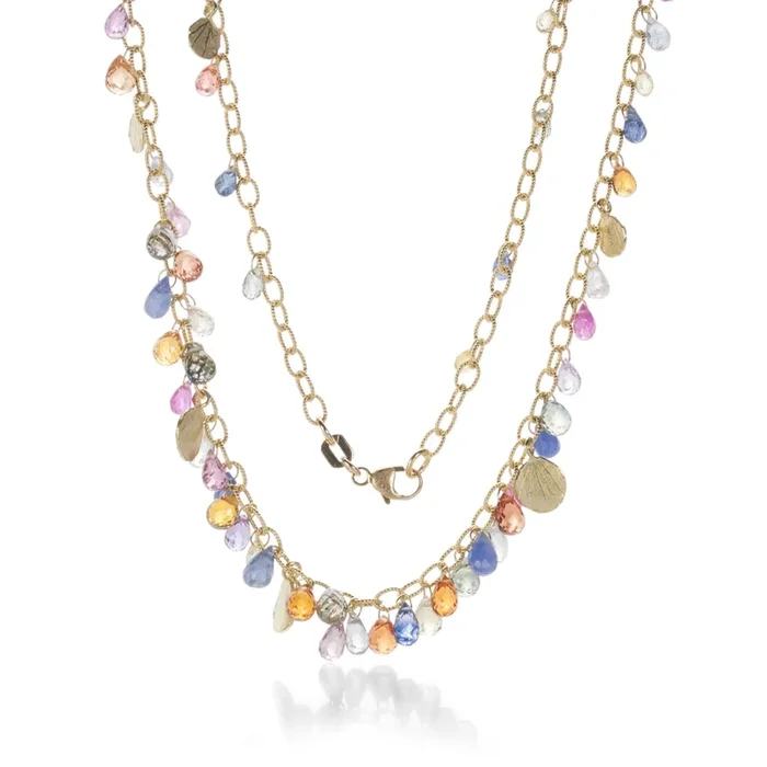 Multi Sapphire Briolette Necklace
