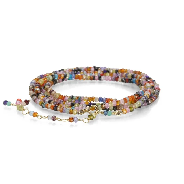 Multicolored Cubic Zirconia Wrap Bracelet