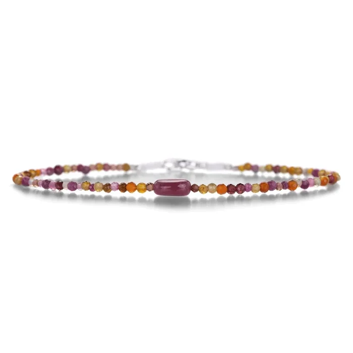 Multicolored Gemstone Beaded Bracelet