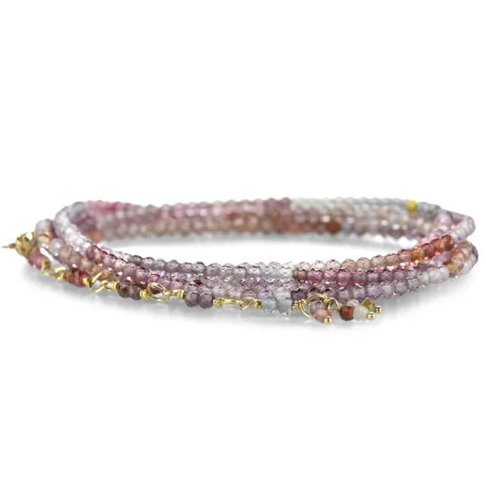 Multicolored Spinel Wrap Bracelet – 34″