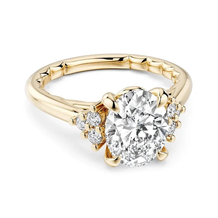 My Caroline Round Unity Cluster Diamond Semi Mounting Engagement Ring