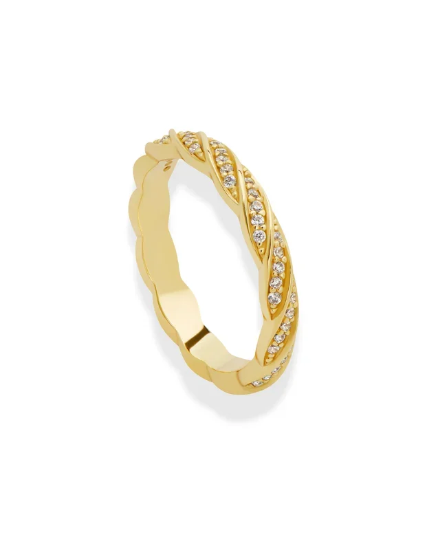 Nadia Twisted Pave Band