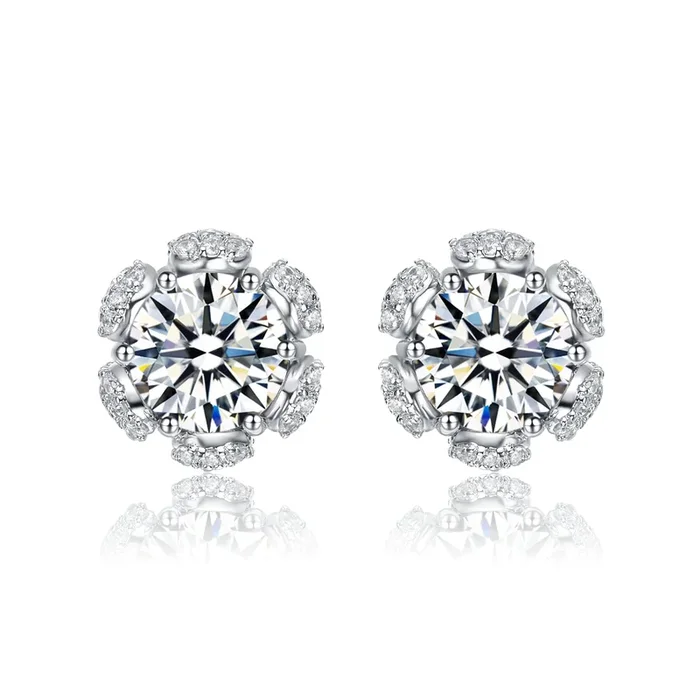 Nadine Radiant Bloom Floral Cluster Stud Earrings
