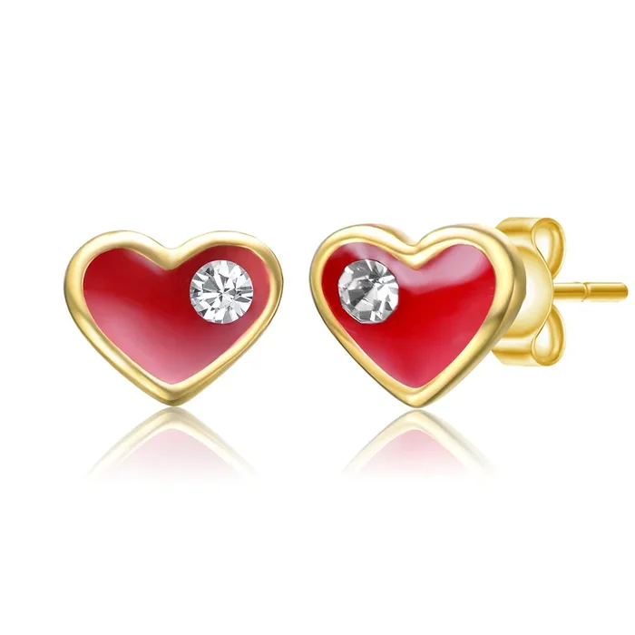 Natalie Enamel Heart Stud Earrings