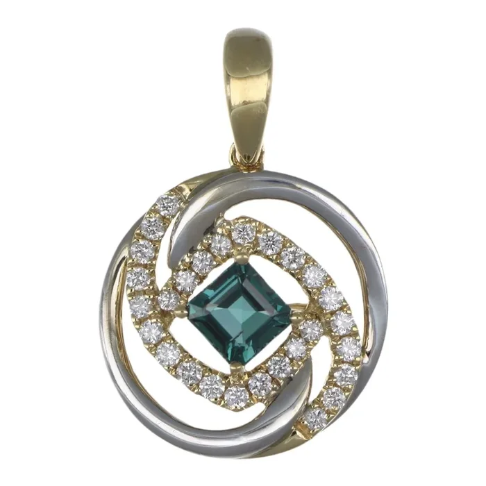 Natural Alexandrite Pendant (Alexandrite 0.48 cts Wht Dia 0.19 cts)