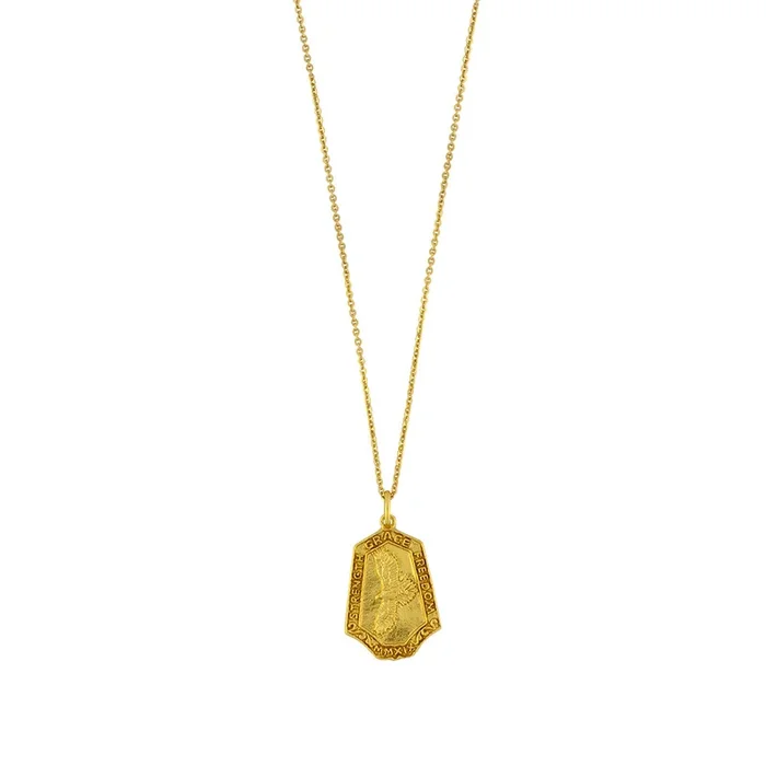 Nature Saint Necklace in Gold – Hawk